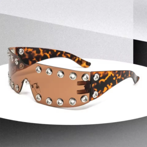[Bishop] futuristic unisex sunglasses in leopard by Flexratz