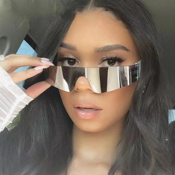 [Rogue] Silver futuristic unisex sunglasses by Flexratz