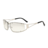 Sentinel futuristic unisex sunglasses silver clear
