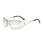 Sentinel futuristic unisex sunglasses silver clear