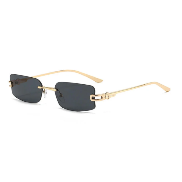 [Sinclair] Old Money Gold Rimless Unisex Sunglasses